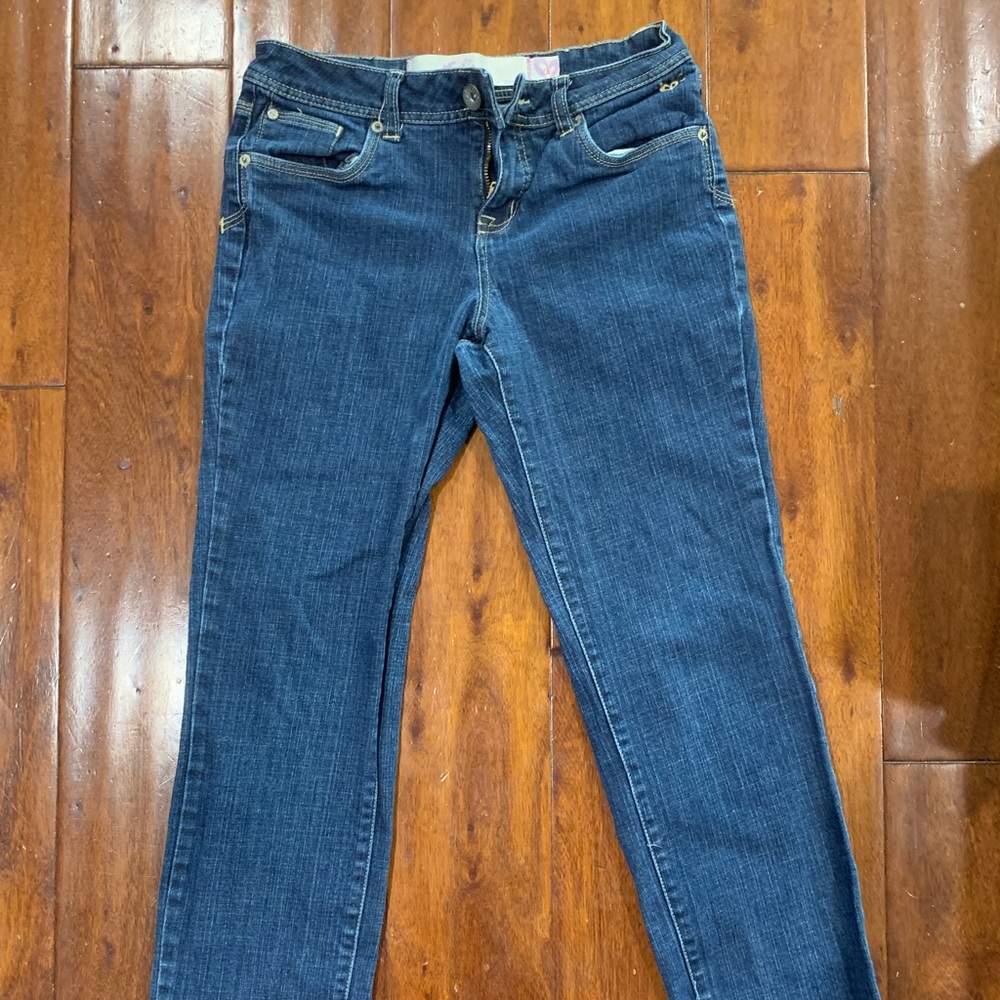 Girls Straight Leg Blue Jeans